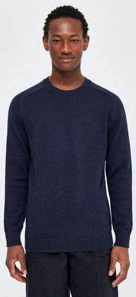 KnowledgeCotton Apparel Strickpullover CREW NECK aus Bio-Baumwolle