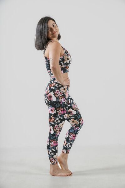 YogiLiebe Yoga Legging Damen "Lotus Soul" aus Bio Baumwolle