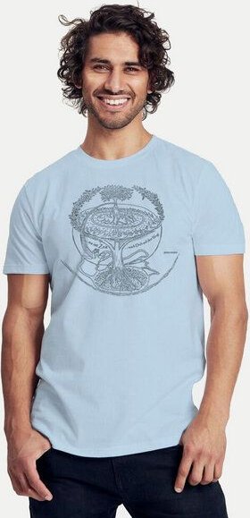 Peaces.bio - handbedruckte Biomode Bio-Herren-T-Shirt "Weltenesche"