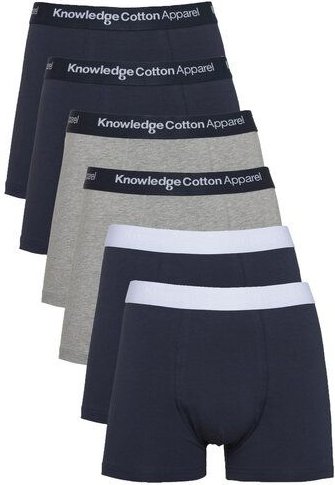 KnowledgeCotton Apparel 6er Pack Boxershorts - 6 pack solid colored underwear - GOTS/Vegan