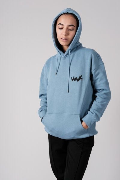 FANTASTIC REALITY STUDIOS SNAKE BLUE DUSK BOXY HOODIE – Bio-Baumwolle, Unisex