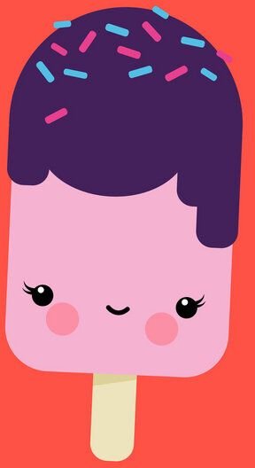 Photocircle Poster / Leinwandbild - Eis am Stiel – Illustration für’s Kinderzimmer