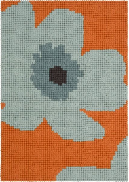 myfelt Filzkugelteppich Anny rechteckig 100% Wolle