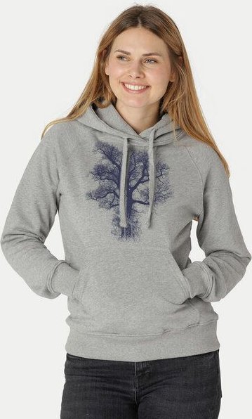 Peaces.bio - handbedruckte Biomode Bio-Damen-Kapuzensweater Chestnut