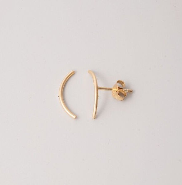 fejn jewelry Ohrstecker 'curved' mit Halbkreis