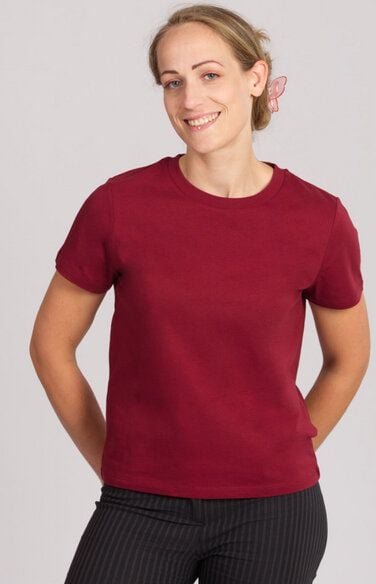 Life-Tree Fairwear Organic Basic Shirt Women Burgundy