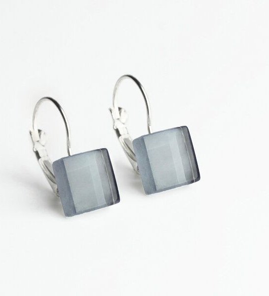 ALEXASCHA Geometrische Ohrringe hängend aus Glas | PUREFORM