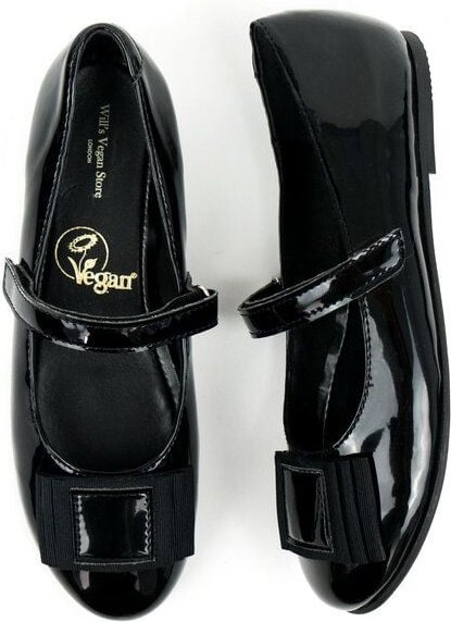 Will's Vegan Shop Kids Ballerinas Schwarz Mädchen