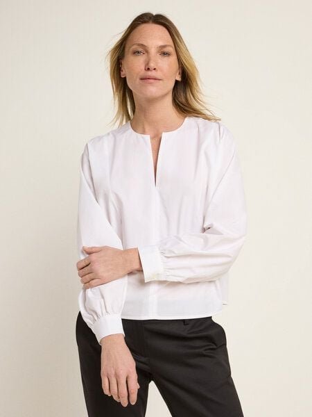 LANIUS Bluse mit Kräuseln (GOTS) aus Bio-Baumwolle
