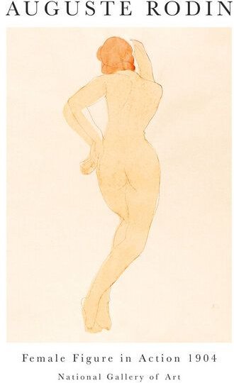 Photocircle Poster / Leinwandbild - Female Figure in Action von Auguste Rodin