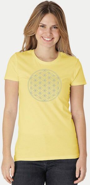 Peaces.bio - handbedruckte Biomode Bio-Damen-T-Shirt Die Blume des Lebens
