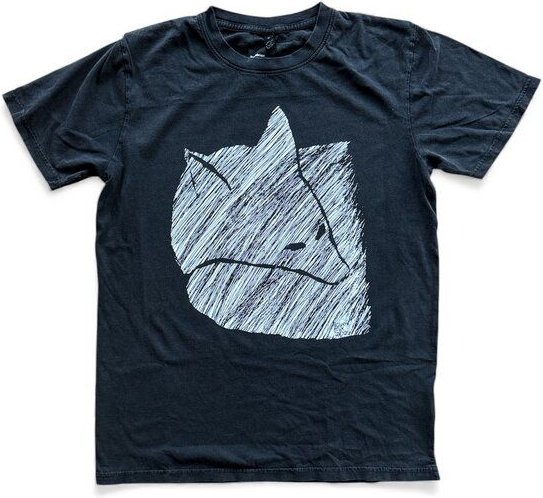 ilovemixtapes Fuchs 2.0 Unisex Bio-Baumwoll T-Shirt – Minimalistisches Linienmotiv, handbedruckt in Frankfurt