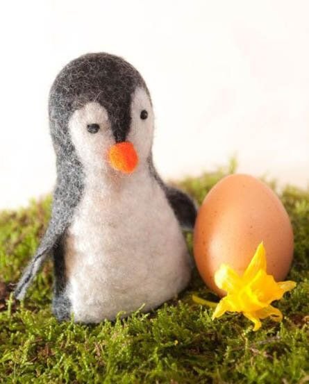 short'n'pietz Pinguin als Filz-Eierwärmer
