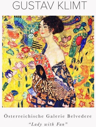 Photocircle Poster / Leinwandbild - Gustav Klimt - Dame mit Fächer