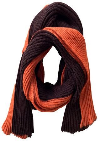 austriandesign.at RippenSchal zweifärbig aus extrafeiner Merinowolle