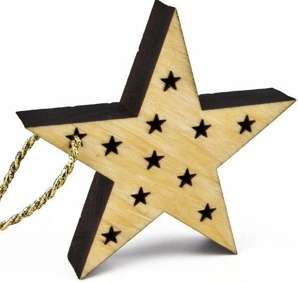 Thumbnail - ReineNatur Christbaumschmuck – Stern – 2er-Set