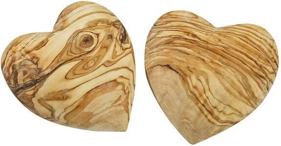NATUREHOME Herzen Handschmeichler Olivenholz Geschenk-Set Handarbeit