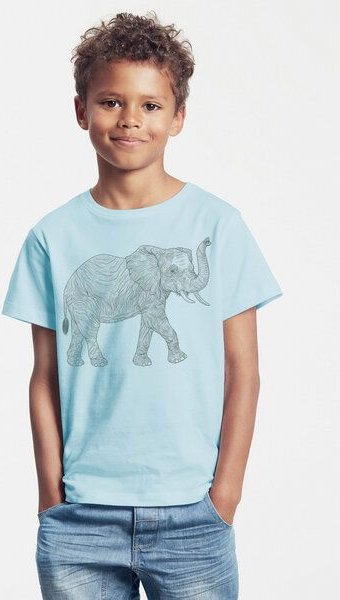 Thumbnail - Peaces.bio - handbedruckte Biomode Bio-Kinder T-Shirt "Babyelefant"