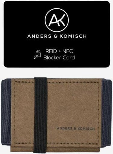ANDERS & KOMISCH Kleiner Geldbeutel Braun mit RFID & NFC Schutz – A&K MINI Bundle Braun