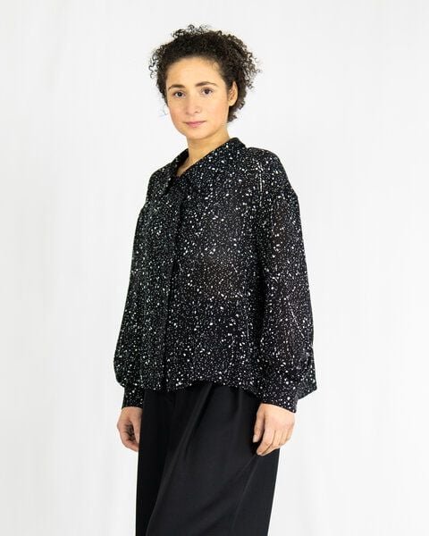 Thumbnail - keijn Bluse POLLY – Bluse mit verdeckter Knopfleiste & modernem Kragen