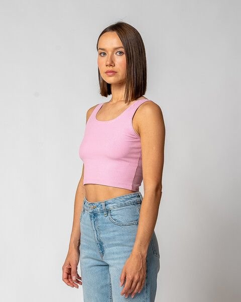 GORG Damen Geripptes Cropped Top aus Bio-Baumwolle & TENCEL Modal