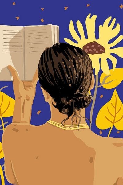 Photocircle Poster / Leinwandbild - You're never alone when lost in the magic of a book