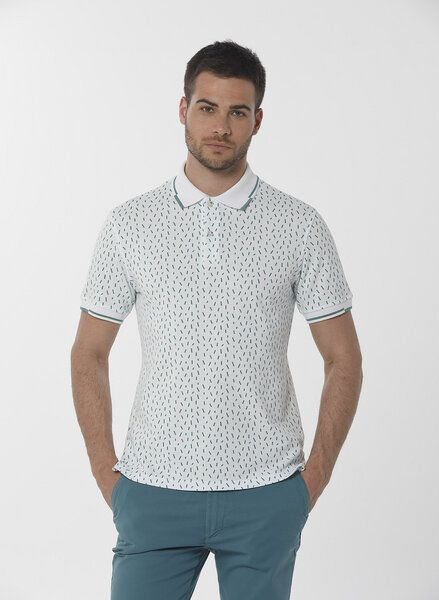 ORGANICATION Poloshirt aus Bio-Baumwolle mit Allover-Print