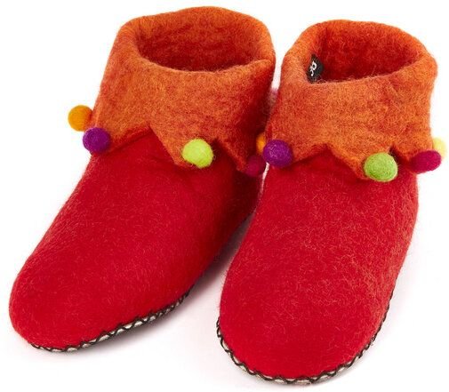short'n'pietz Hausschuhe Harlequin handgefilzt für Kinder und Erwachsene