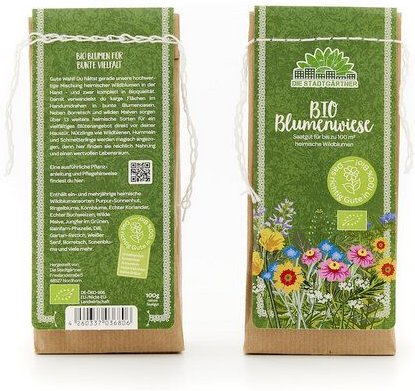 Die Stadtgärtner BIO Wildblumensamen I Samen von heimischen Nektarpflanzen | 25+ Arten