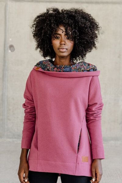 Hoodie Aruba Damen – Kapuzenpullover aus Bio-Baumwolle – mit geräumiger Tasche & KOKOworld-Prints – warm, bequem & fair ...