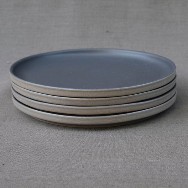 Izanami Tableware Handgemachter Großer Teller 4-6-8 Set (⌀ 25,5 cm) aus Steinzeug - Lietzensee
