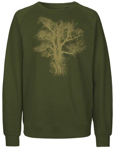 Peaces.bio - handbedruckte Biomode Bio Damen Sweatshirt Loose Fit Chestnut