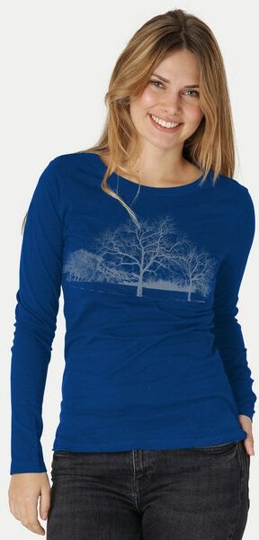Peaces.bio - handbedruckte Biomode Damen Langarmshirt Landscape