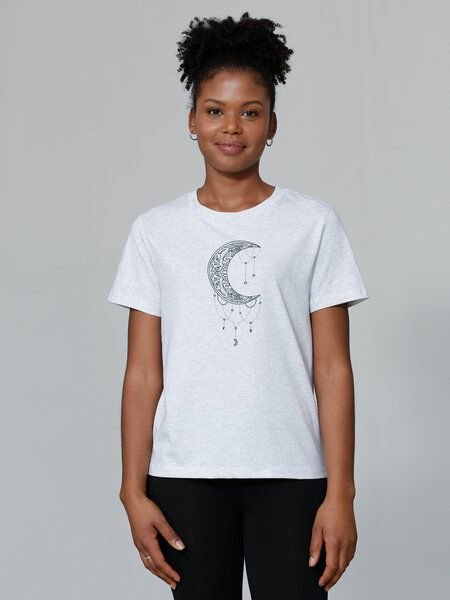 watapparel T-Shirt Frauen Mandala Moon