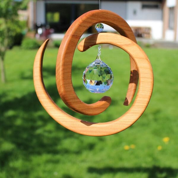 Mitienda Shop Fensterdeko aus Holz Helix groß Kugel 50mm