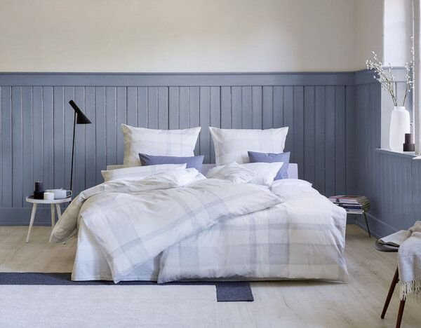 Cotonea Bio Satin-Bettwäsche Aquarell Karo