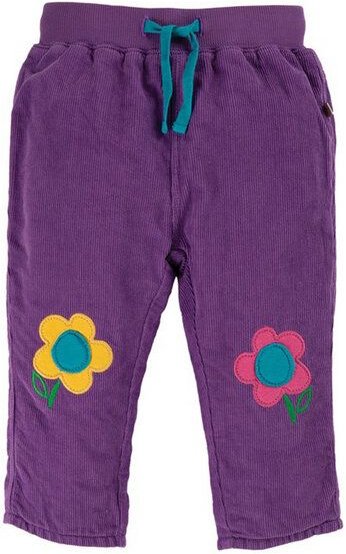 Frugi Cordhose Flower in lila mit Innenfutter