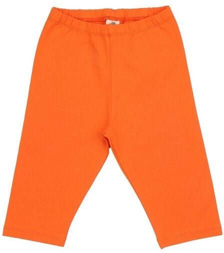 Kinder 3/4 Leggings Bio-Baumwolle, Cadmiumorange, Walkiddy