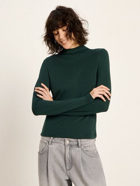 LANIUS Shirt mit Stehkragen aus aus TENCEL und Bio-Baumwolle