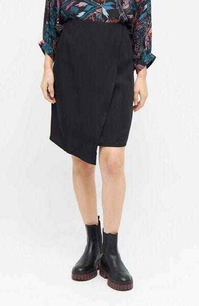 Thumbnail - WiDDA berlin schwarzer Wickelrock “Rulo” aus Tencel