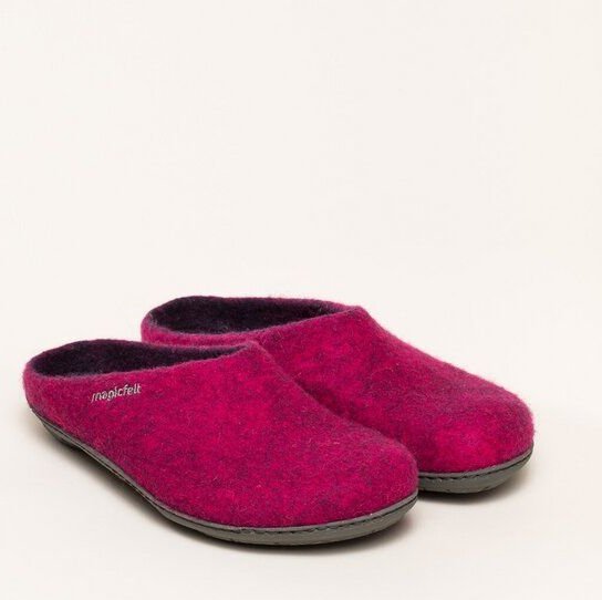 Magicfelt Filz-Hausschuh 736 aus 100% Merino-Wolle | Pantoffel für Damen & Herren mit hochwertiger Gummi-Sohle - Made in...