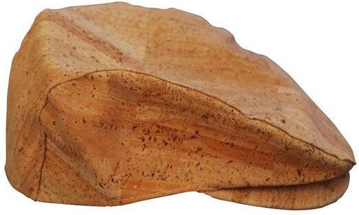 Kork-Deko Schiebermütze aus Korkstoff - beige oder braun - Kork Mütze, Korkhut