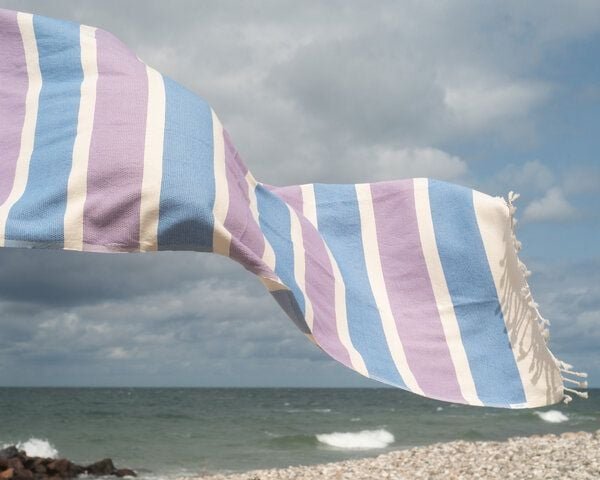 Yolunda Hamamtuch, Strandtuch Dalya Bio-Baumwolle zweifarbig gestreift