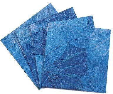 Sundara 4er-Set Untersetzer "Lotus Pond" mit Blattabdrücken