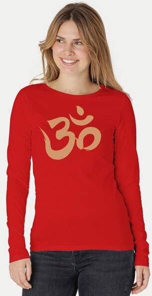 Peaces.bio - handbedruckte Biomode Bio-Damen-Langarmshirt "OM"