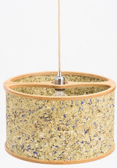 ALMUT von Wildheim Handgemachte Hängelampe mit Lampenschirm aus purem Almheu von Almut