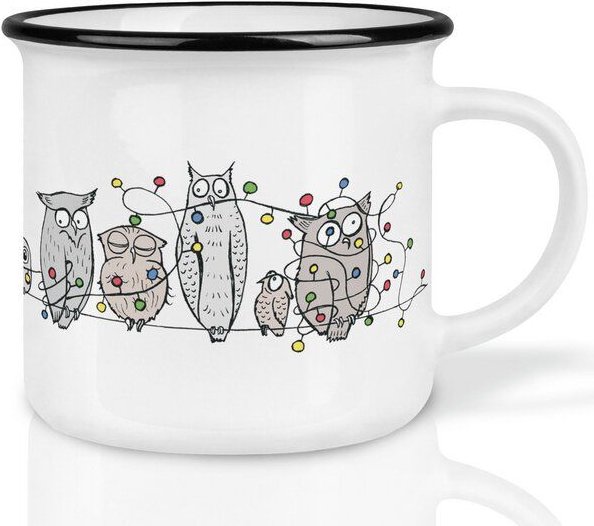 LIGARTI Keramiktasse – Eulenkette