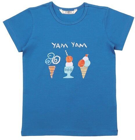 Cotokids Kinder T-Shirt GOTS-zertifiziert Bio-Baumwolle blau mit Eis-Motiv von Walkiddy