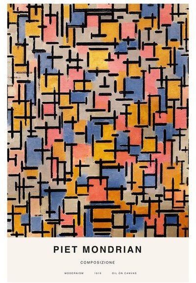 Photocircle Poster / Leinwandbild - Piet Mondrian: Composizione