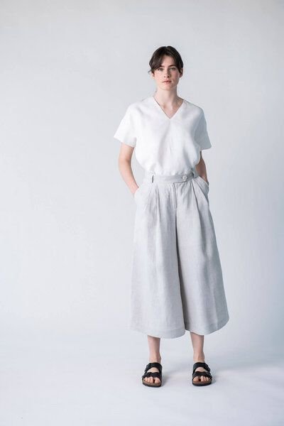 Grenz/gang Damen Hosenrock MERLE aus Leinen (kbT)